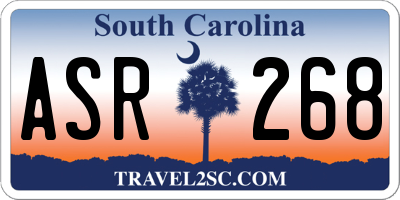 SC license plate ASR268