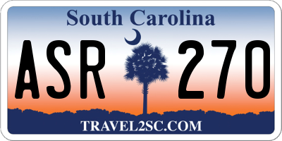 SC license plate ASR270