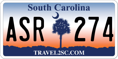 SC license plate ASR274