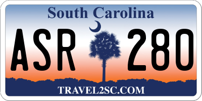 SC license plate ASR280