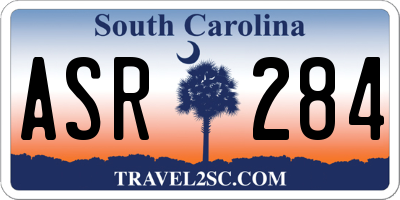 SC license plate ASR284