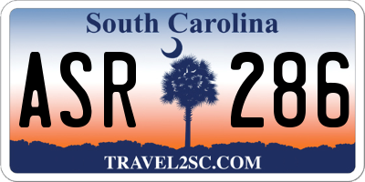 SC license plate ASR286