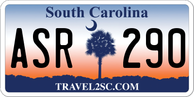 SC license plate ASR290