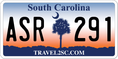 SC license plate ASR291