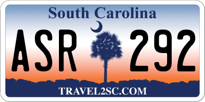 SC license plate ASR292