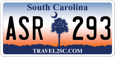 SC license plate ASR293