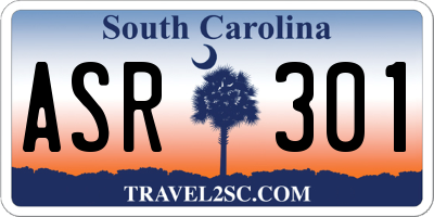 SC license plate ASR301