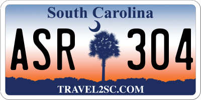 SC license plate ASR304
