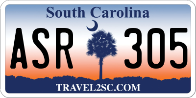 SC license plate ASR305