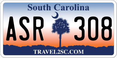 SC license plate ASR308