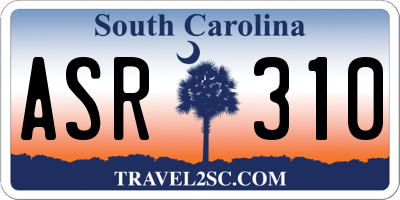 SC license plate ASR310