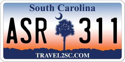 SC license plate ASR311