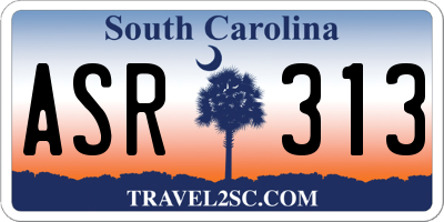 SC license plate ASR313