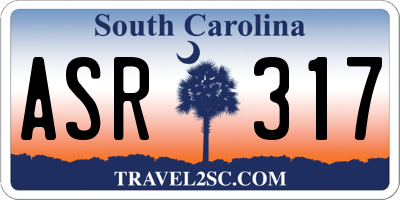 SC license plate ASR317