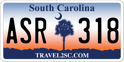 SC license plate ASR318