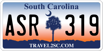 SC license plate ASR319