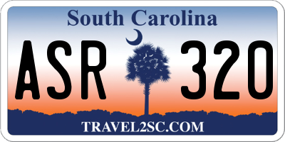SC license plate ASR320