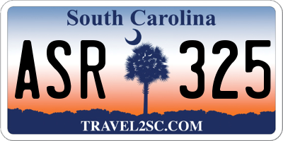SC license plate ASR325