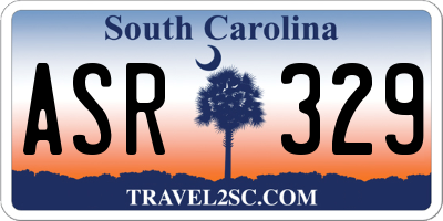 SC license plate ASR329