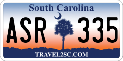 SC license plate ASR335