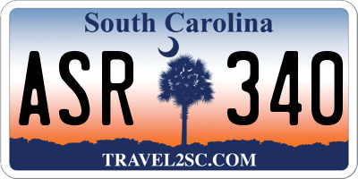 SC license plate ASR340