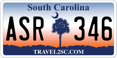 SC license plate ASR346