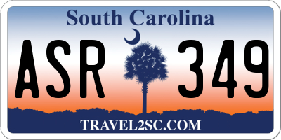 SC license plate ASR349