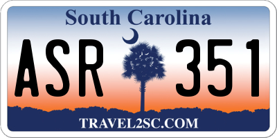 SC license plate ASR351
