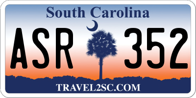 SC license plate ASR352