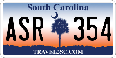 SC license plate ASR354