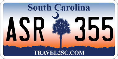 SC license plate ASR355