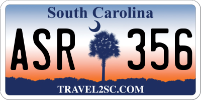SC license plate ASR356