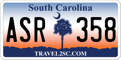 SC license plate ASR358