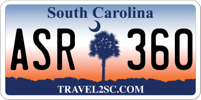 SC license plate ASR360