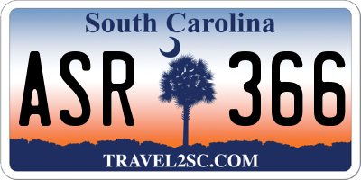 SC license plate ASR366