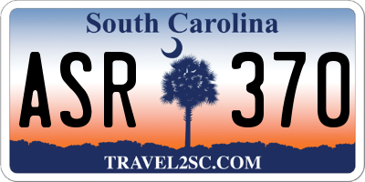 SC license plate ASR370