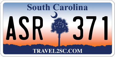 SC license plate ASR371