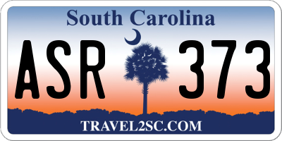 SC license plate ASR373