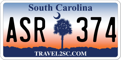 SC license plate ASR374