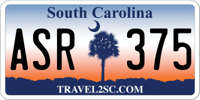 SC license plate ASR375