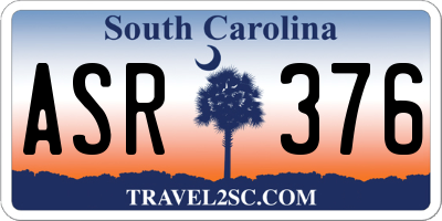 SC license plate ASR376