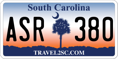 SC license plate ASR380