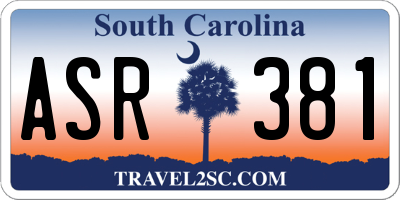 SC license plate ASR381