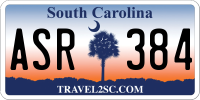 SC license plate ASR384