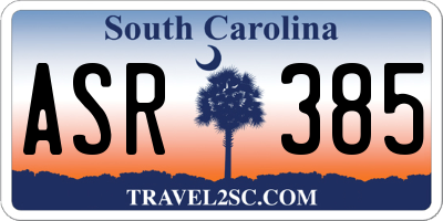 SC license plate ASR385