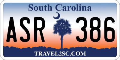 SC license plate ASR386