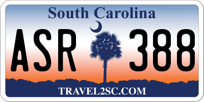 SC license plate ASR388