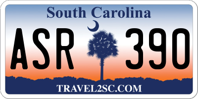 SC license plate ASR390