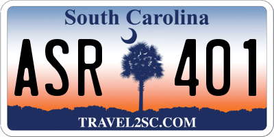SC license plate ASR401