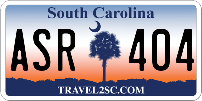 SC license plate ASR404